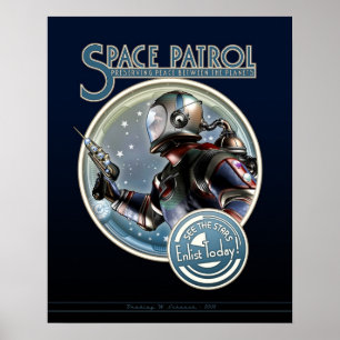 Affiche de la patrouille spatiale (16 x 20 po)