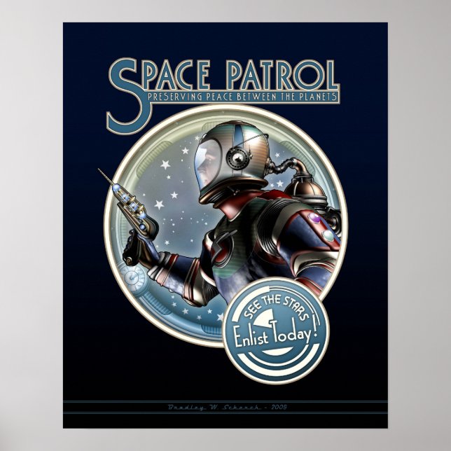 Affiche de la patrouille spatiale (16 x 20 po) (Devant)