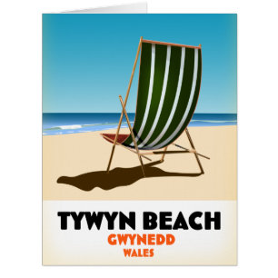 Affiche de la plage de Tywyn Gwynedd Pays de Galle