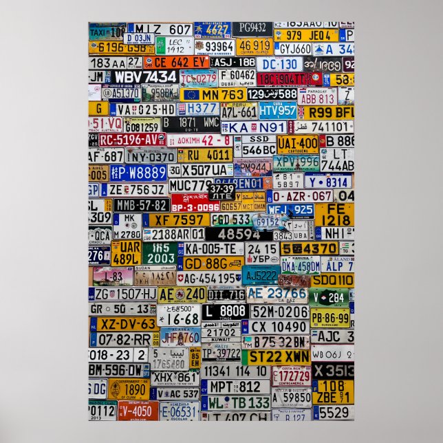 Affiche de la plaque de licence (Devant)