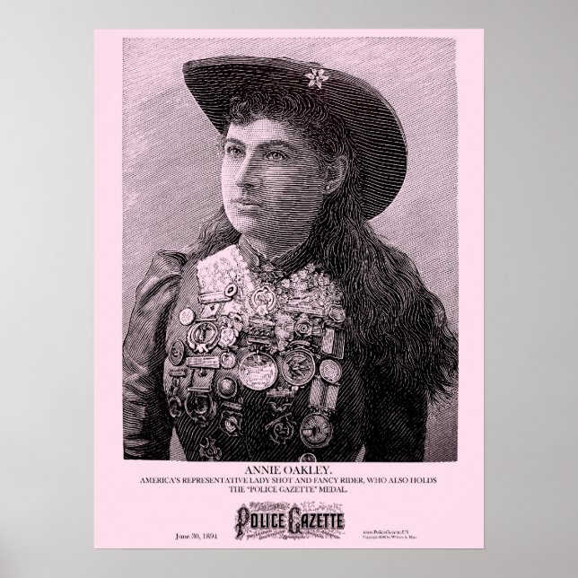 Affiche de la Police Gazette Oakley (Devant)