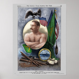 Affiche de la Police Gazette Sullivan