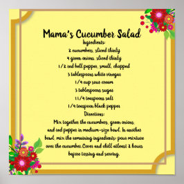 Affiche de la recette de salade de concombre de ma