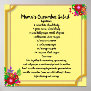 Affiche de la recette de salade de concombre de ma