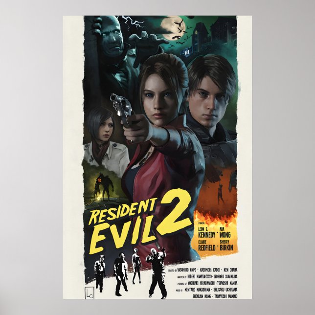 Affiche de la refonte de Resident Evil 2  Art de f (Devant)