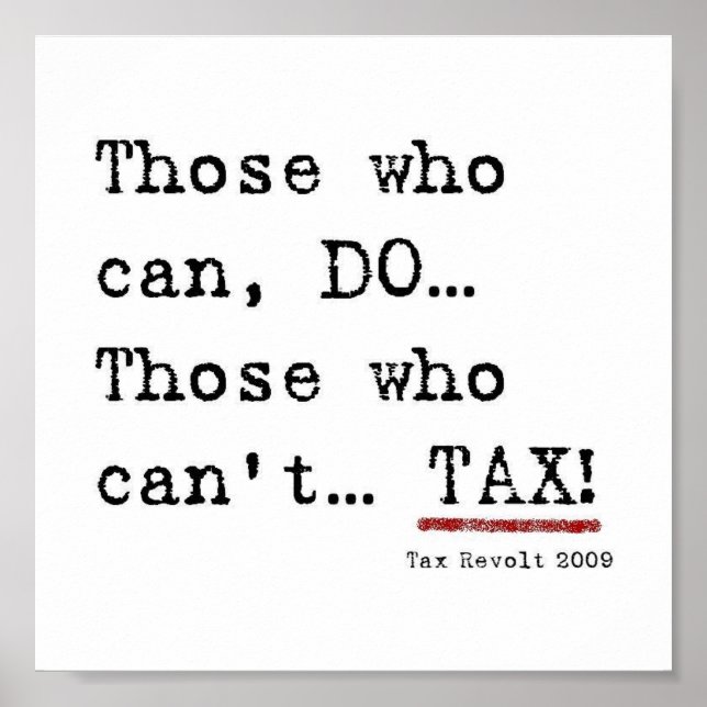 Affiche de la révolte fiscale 2009 (Devant)
