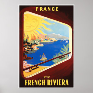 Affiche de la Riviera française 
