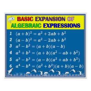 Affiche de la salle de classe Math Algebra - Océan