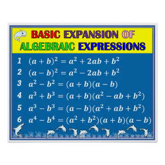 Affiche de la salle de classe Math Algebra - Océan