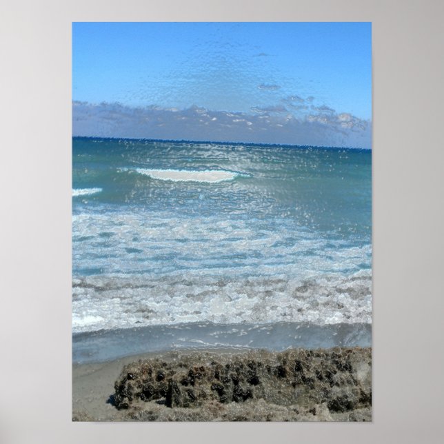 Affiche de la scène de plage (Devant)