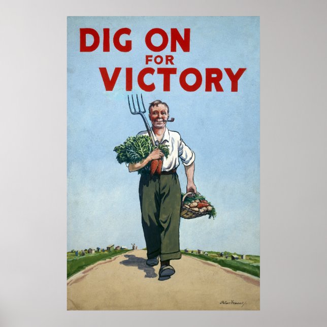 Affiche de la Seconde Guerre mondiale - Dig For Vi (Devant)