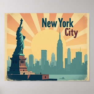 Affiche de la skyline Art Déco de New York – 25x20