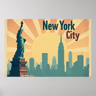Affiche de la skyline Art Déco de New York – 30"x