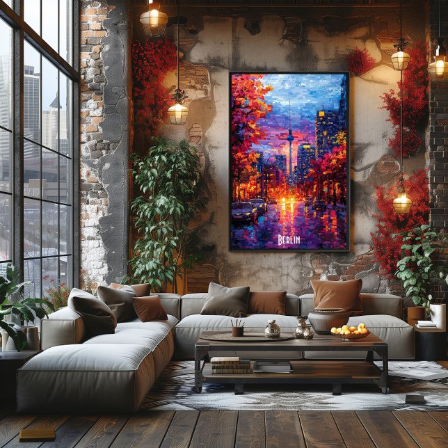 Affiche de la skyline de Berlin – Art allemand dyn (Créateur téléchargé)
