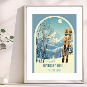 Affiche de la station de ski Bridger Bowl Montana