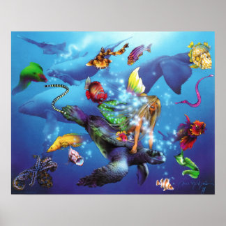 Affiche de la tortue de mer