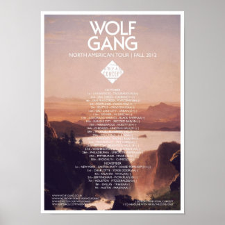 Affiche de la tournée américaine Wolf Gang