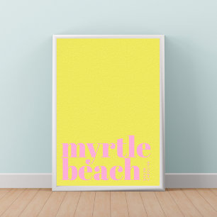 Affiche de la ville moderne de Myrtle Beach Caroli