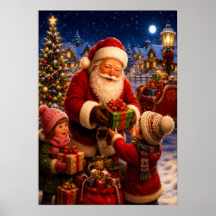 Affiche de la visite magique de Noël du Père Noël