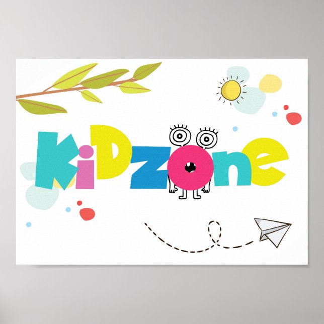 Affiche de la zone enfant (Devant)