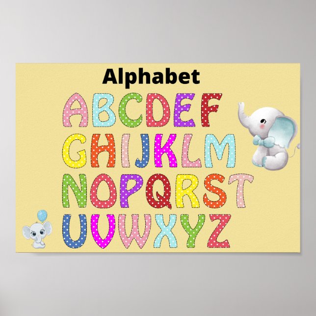 Affiche de l'alphabet (Devant)