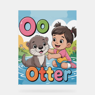 Affiche de l'alphabet lettre O – O est pour la lou