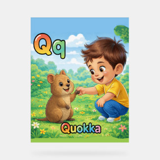 Affiche de l'alphabet lettre Q – Q est pour Quokka