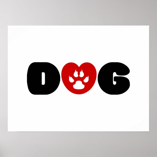 Affiche de l'amour du chien pour le cœur (Devant)
