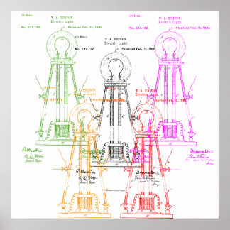 Affiche de l'ampoule Edison