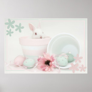 affiche de lapin de Pâques