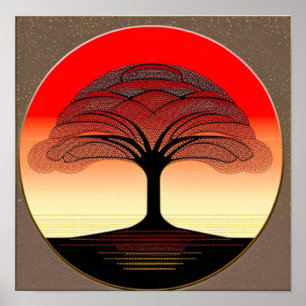 Affiche de l'arbre de vie Sunrise
