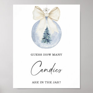 Affiche de l'arc d'hiver Devinez combien de bonbon