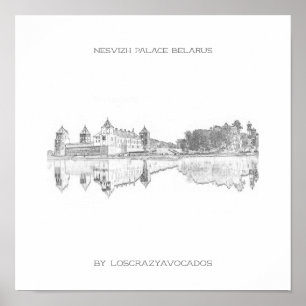 Affiche de l'architecture du château de Mir au Bél