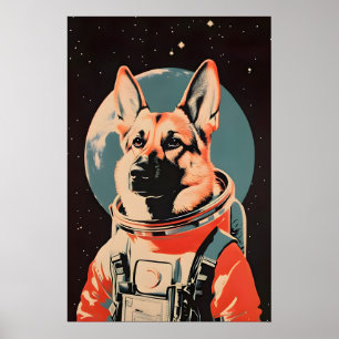 Affiche de l'astronaute Berger Allemand, Berger Al