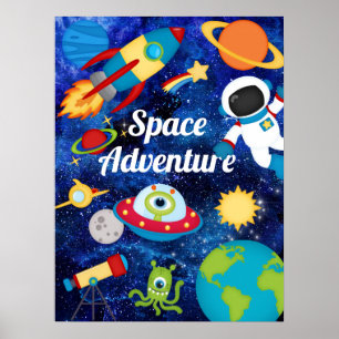 Affiche de l'aventure spatiale pour enfants