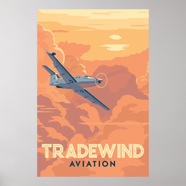 Affiche de l'Aviation commerciale (Devant)