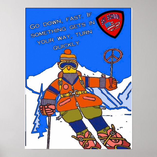 Affiche de l'école de ski (Devant)