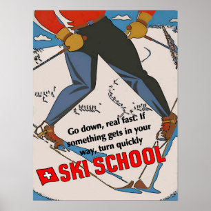 Affiche de l'école de ski