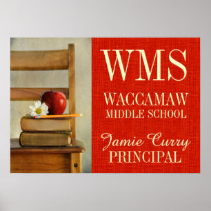 Affiche de l'école vintage