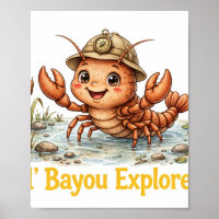 Affiche de l'écrevisse des explorateurs de Lil' Ba