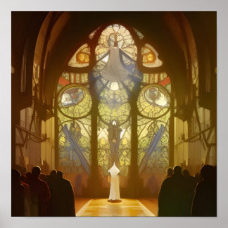 Affiche de l'église du service du dimanche