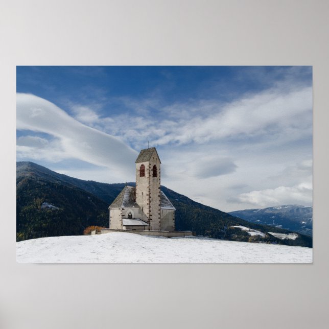 Affiche de l'église Saint-Jakob à Villnöss (Devant)