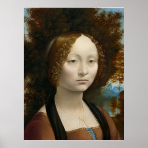 Affiche de Léonard de Vinci, Ginevra de' Benci