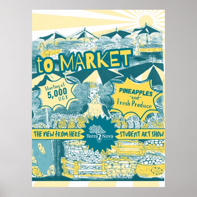 Affiche de l'étudiant sur le marché (Devant)