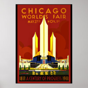 Affiche de l'Expo Mondiale de Chicago, 1933