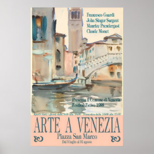 Affiche de l'exposition d'art de Venise Guardi, Sa