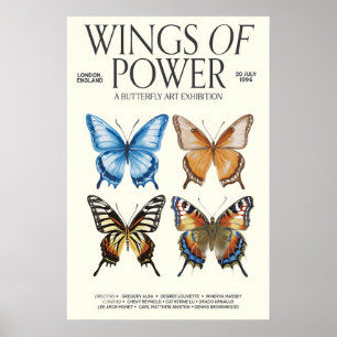 Affiche de l'exposition d'art papillon 'Wings of P