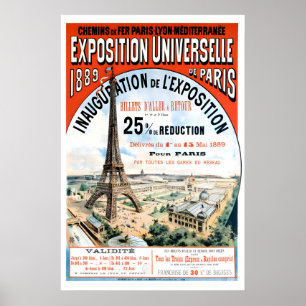 Affiche de l'Exposition de la Tour Eiffel 1889 Vin