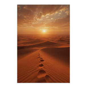 Affiche de l'horizon de la dune rouge – Chemin ens
