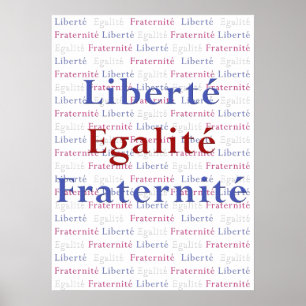 Affiche de Liberte Egalite Fraternite - La France